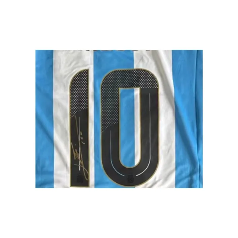 Three For Argentina Team Copa America Jersey Framed Outer Frame Approximately 65x85cm Icons Certificate Unisex-3