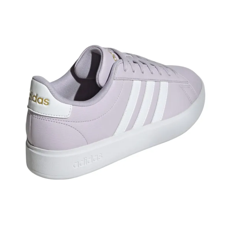 Adidas Grand Court Silver Dawn Cloud White Gold Metallic Women's-3