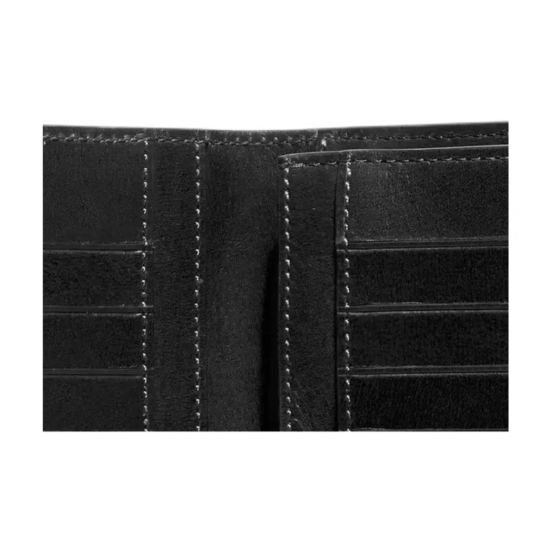 COACH Breast Pocket Calfskin Clutch Wallet Men's Black-5