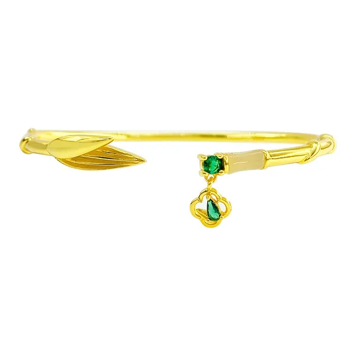 WEITIANXUAN Hetian Jade Bangles Pale Greenish White Jade Unisex-0