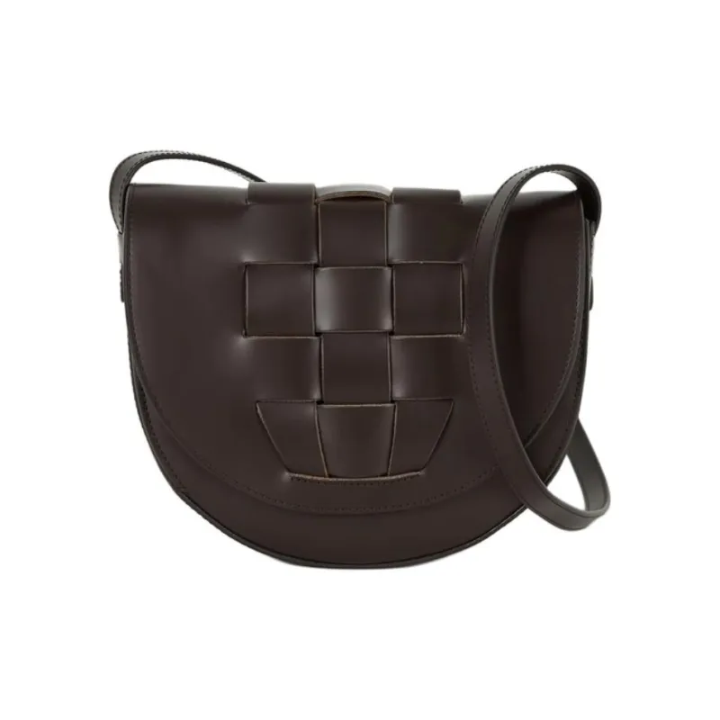 Hereu Cow Leather Shoulder Bag Medium Size Women's Dark Khaki-0