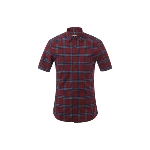 Burberry Shirts Men Red