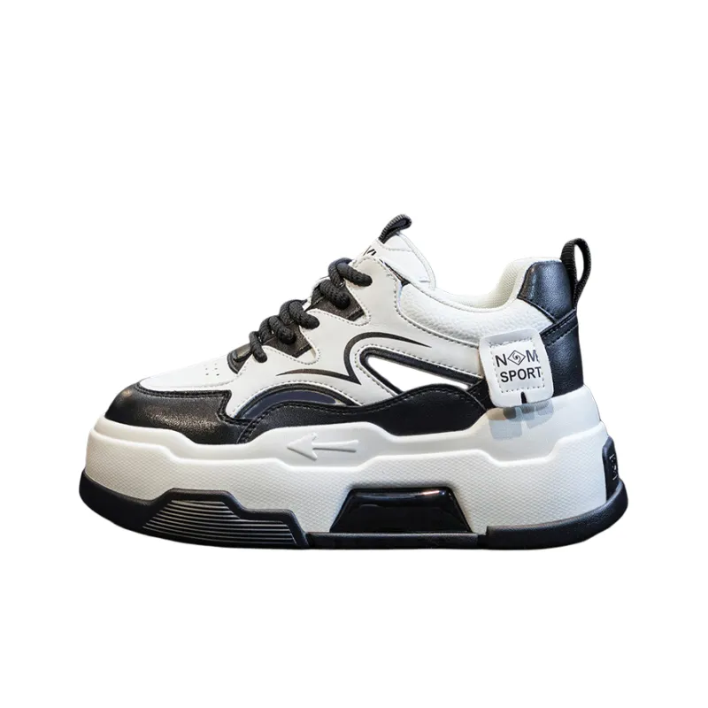 Ruomini Anti-Slip And Wear-Resistant Lightweight Height Increasing Low-Top Skateboard Shoes Women's-3