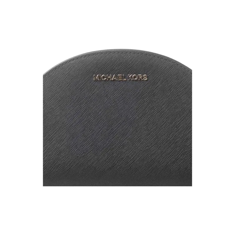 MICHAEL KORS Jet Set Travel Cross Grain Cow Leather Crescent Bag Clutch Shoulder Bag Crossbody Bag Women's Black-4