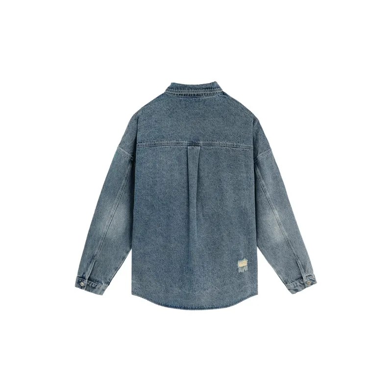 LUJIAMEN Shirt Unisex Gray Blue-1