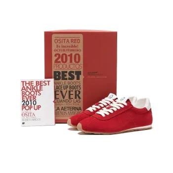 OSITA RED Cushioned Wear Resistant Breathable Slip Resistant Low Top Casual Shoes Women's Box