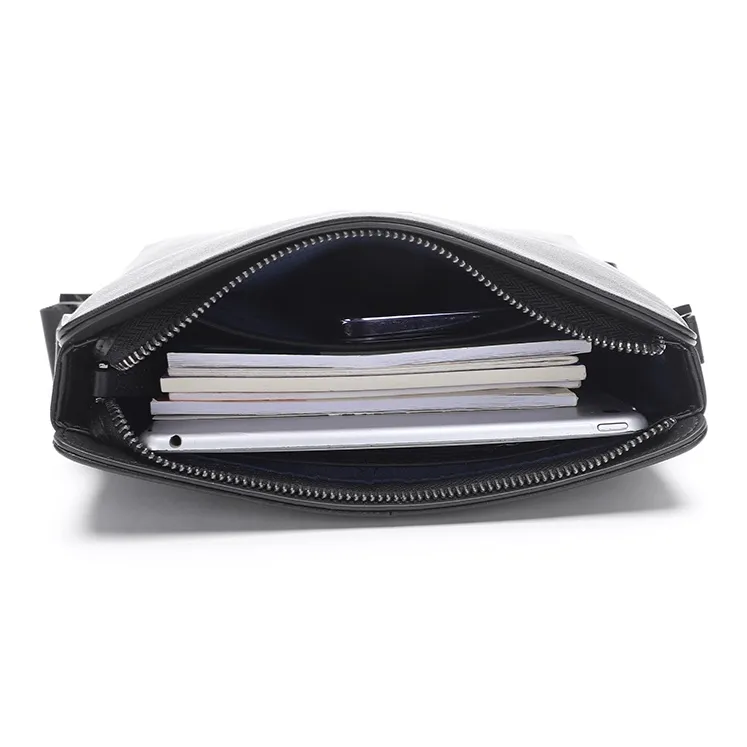 Satchi Cow Leather Crossbody Bag Regular Men's Black-5