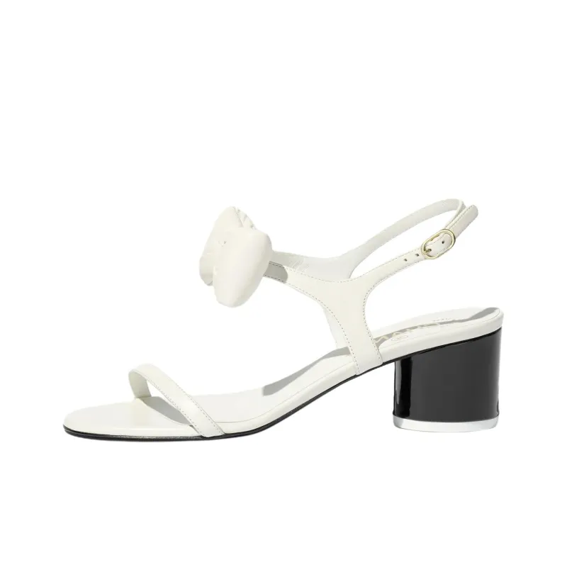 CHANEL 25P One Strap Sandals 5.5cm Women's White-0