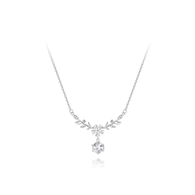 BLANK IN BLANK Sterling Silver Necklaces Women's Bestie Girlfriend Couple Box-0