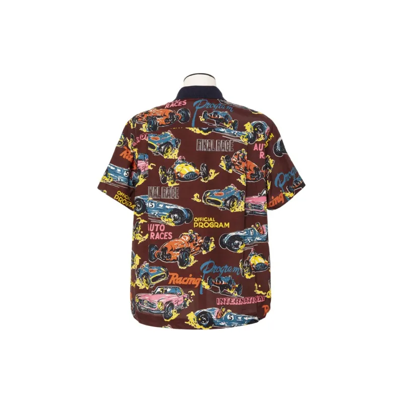 Sacai SS25 Polo Shirts Men Bordeaux Red-1