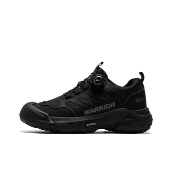 Warrior Hiking Shoes Coverage Wear Resistant Lightweight Slip Resistant Low Top Chunky Sneakers Men's Black