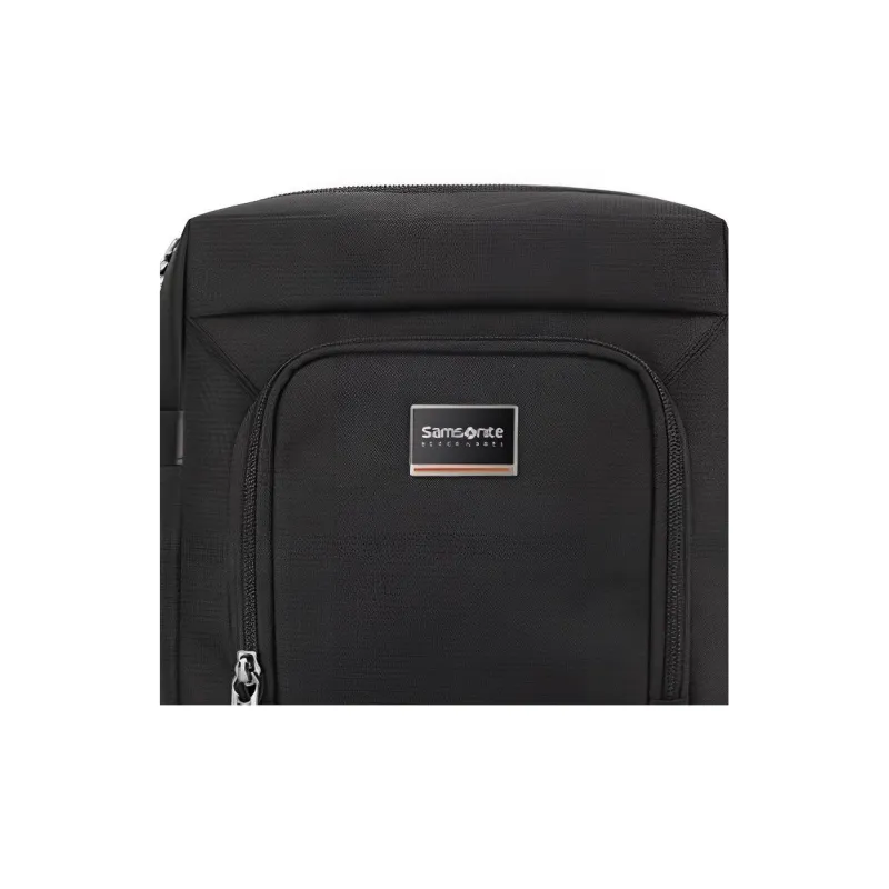 SAMSONITE Fabric Cow Leather Patchwork Crossbody Bag Shoulder Bag Small Size Men's Black-4