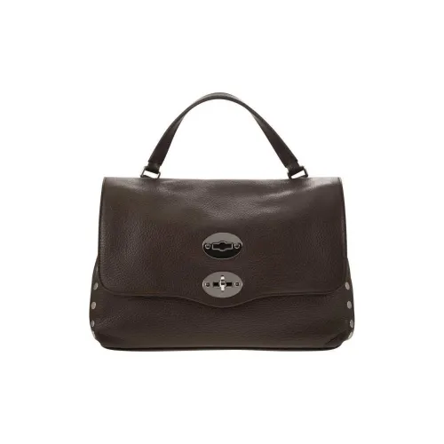 Zanellato Postina Calfskin Shoulder Bag Crossbody Bag Handbag Small Size Women's Brown