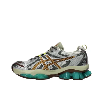 Asics GEL Quantum Kinetic Anti Slip Wear Resistant Low Top Casual Shoes Unisex Silver Yellow Blue