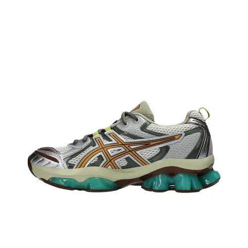 Asics GEL Quantum Kinetic Anti Slip Wear Resistant Low Top Casual Shoes Unisex Silver Yellow Blue