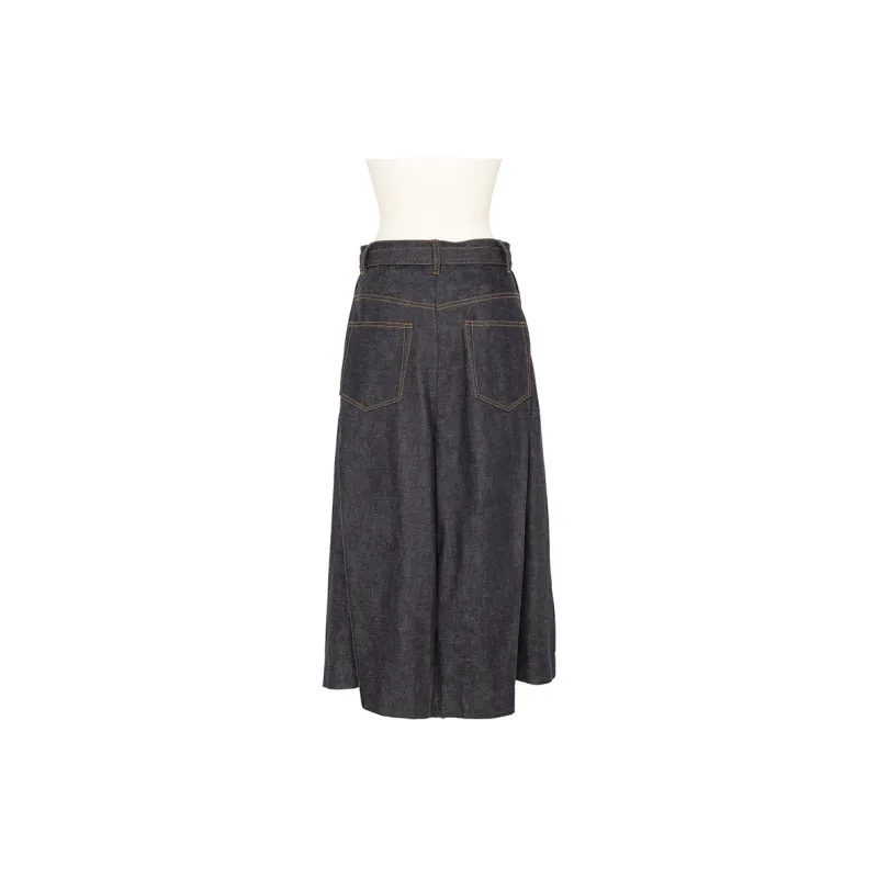 Sacai SS25 Denim Long Skirts Women's Indigo-1