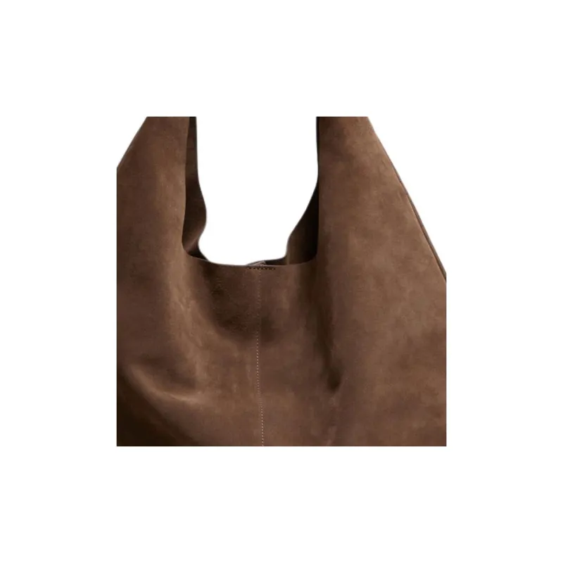 Other Stories Leather Tote Bag Shopping Bag Shoulder Bags Large Size Women's Brown-2