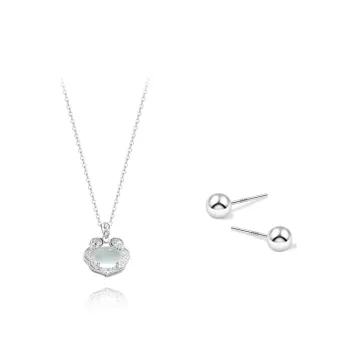 KUMET Chalcedony Jade Necklaces Women's