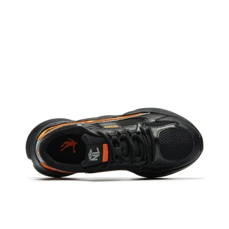 QIAODAN Low Top Running Shoes Men's Black Orange-2