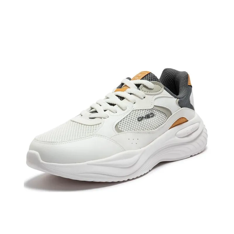 361° Non slip Breathable And Wear resistant Low Top Casual Shoes Men's White Gray-1