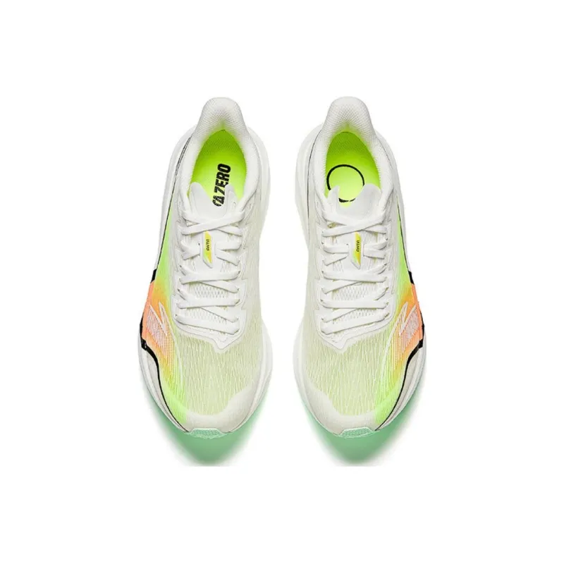 Anta Horsepower 5.0 Cushioning Wear-Resistant Rebound Low-Top Training Running Shoes Men's White Yellow Orange-2