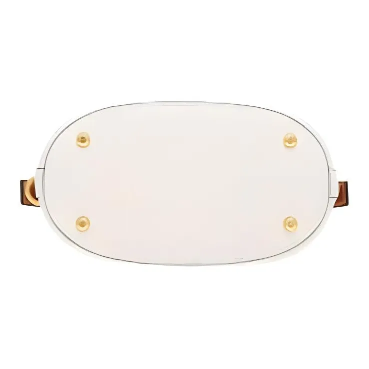 TORY BURCH T Monogram Genuine Leather Trim Bucket Bags Shoulder Bag Crossbody Bag Handbag Women's Transparent-4