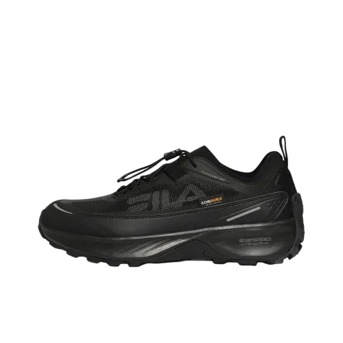 FILA Float TR7 Anti Slip Wear Resistant Low Top Casual Running Shoes Unisex Black