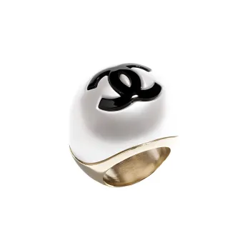 CHANEL Resin Rings Women's White