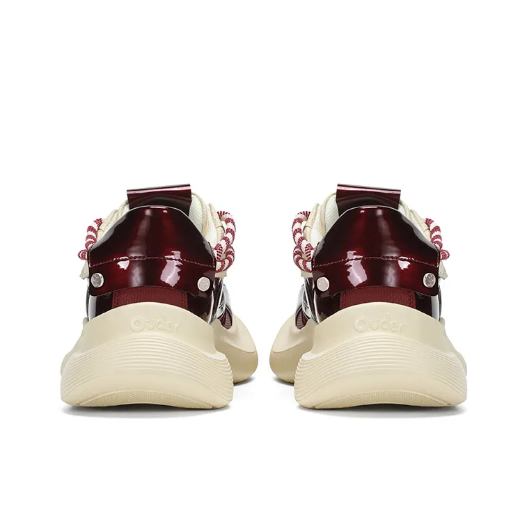Ouder Street Anti-Slip And Wear-Resistant Height Increasing Low-Top Casual Shoes Women's Red-4