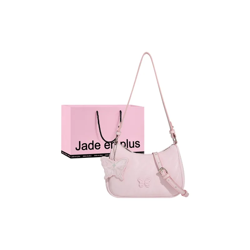 Jade En Plus PU Shoulder Bag Regular Women's Green/Pink/White/Black-3