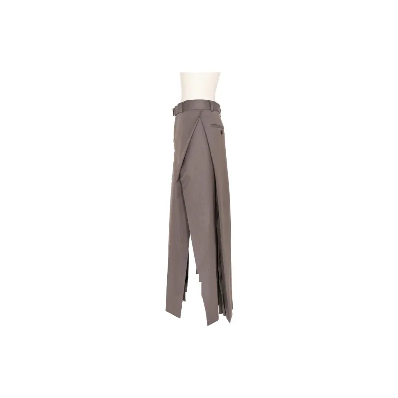 Sacai SS25 Casual Long Skirts Women's Taupe-2