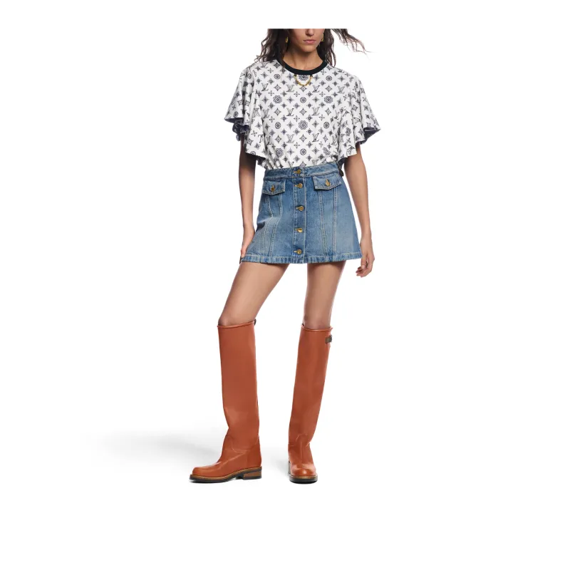 LOUIS VUITTON Monogram Flounce Sleeve T Shirt-1