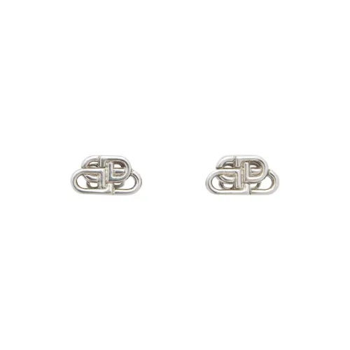 Balenciaga Brass Earrings Women's Silver