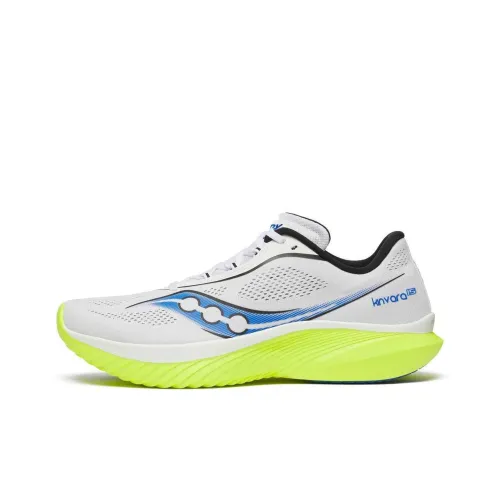 Saucony Kinvara 15 Slip-Resistant Low-Top Running Shoes Men's White