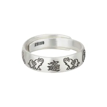 CHIC ZONE 999 Fine Silver Rings Women's