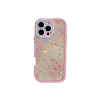 Wei Xin Acrylic Material Glitter Multicolor Stars Phone Cases Compatible With IPhone 16/15 Pro Max/Apple 13/14 Pro/Max