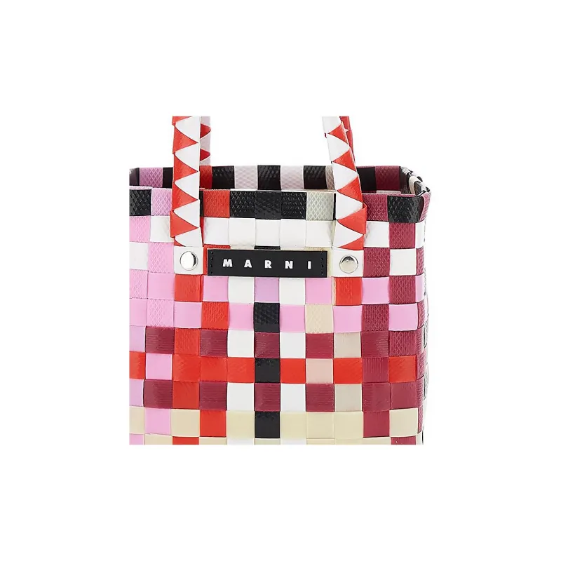 MARNI Interwoven Designed Mini Market Basket Bag-4
