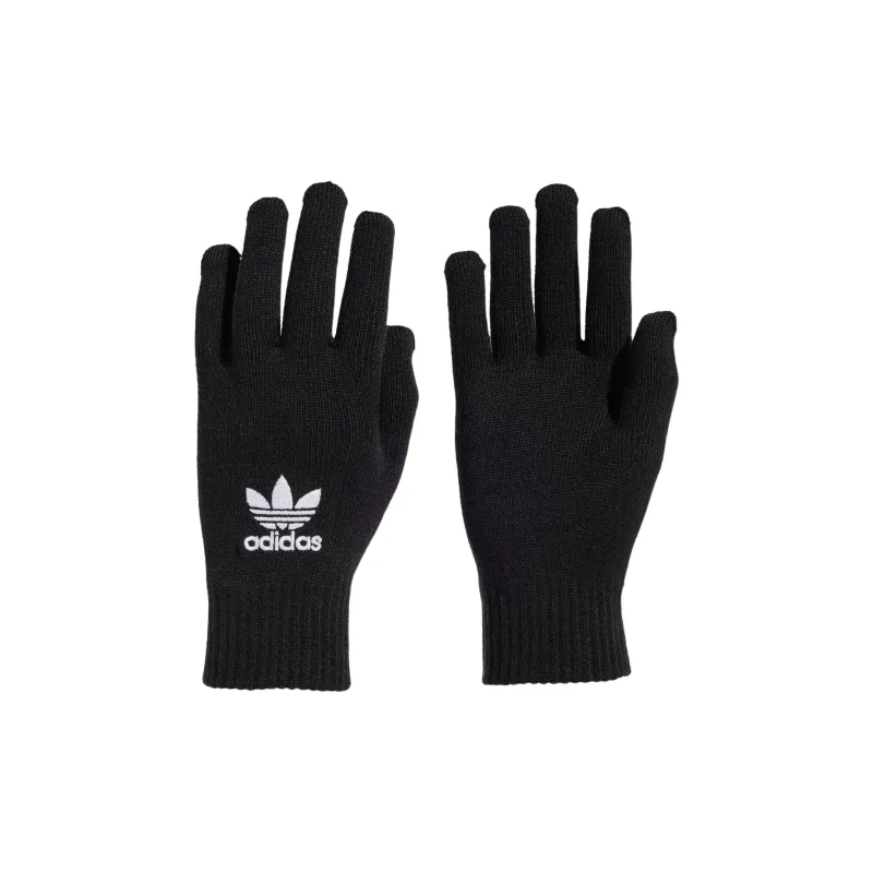 Adidas Recycled Polyester, Polyester, Nylon, Polyurethane Knit Gloves Unisex Black-0