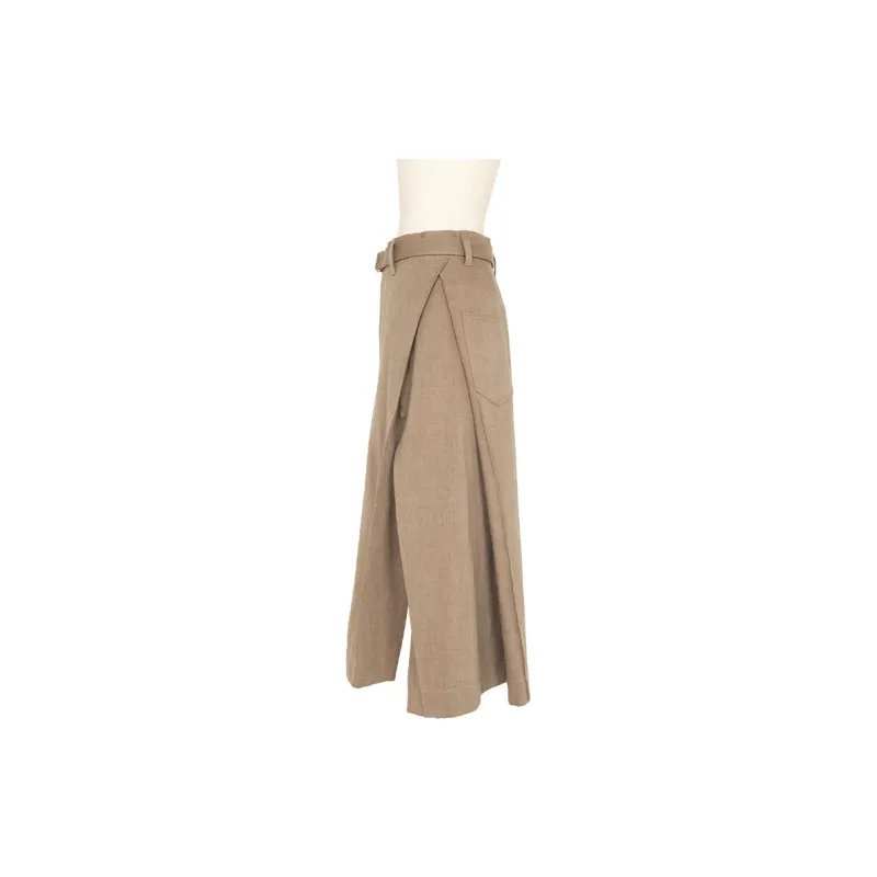 Sacai SS25 Denim Long Skirts Women's Light Umber-2