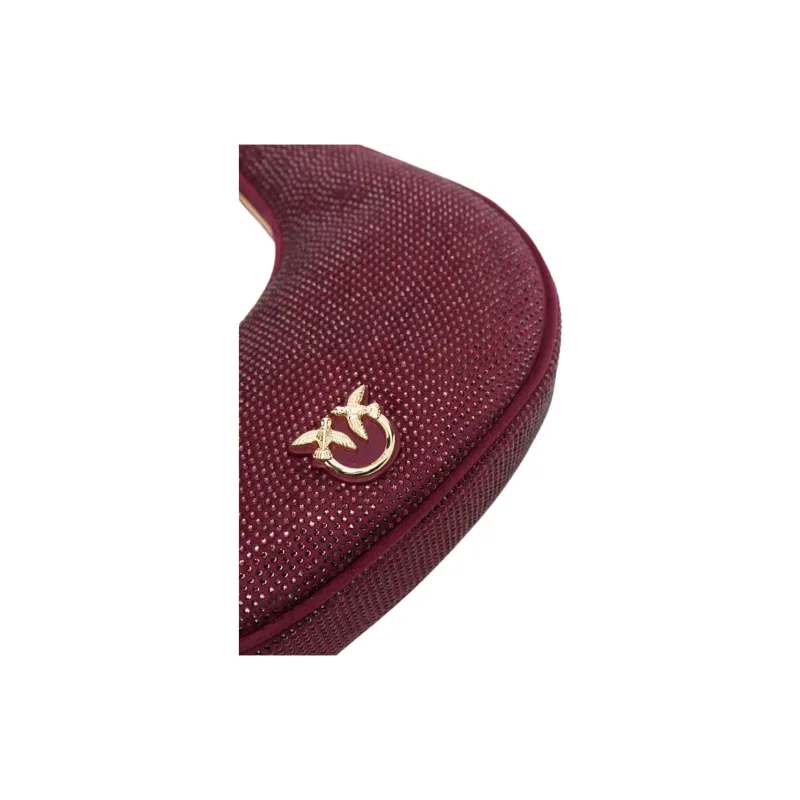 PINKO Brioche Polyester Crossbody Bag, Shoulder Bag Regular Unisex Burgundy-3