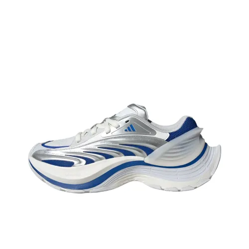 Adidas XLG MTW Collection Slip Resistant And Breathable Low Top Running Shoes Unisex Blue White Silver