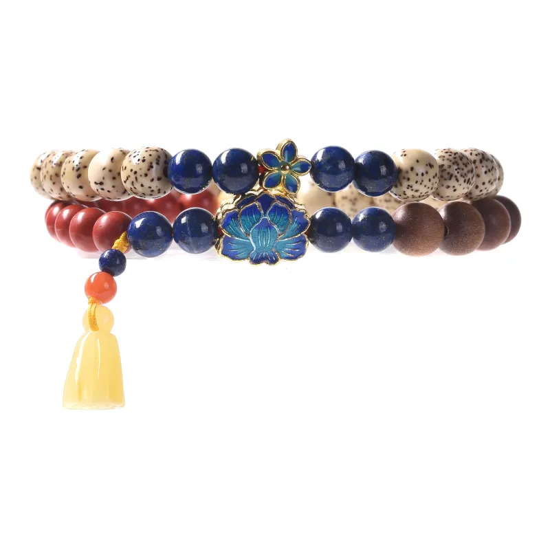 Abby's Wonderland Star Moon Bodhi Seeds Cultural Play, Beaded Bracelet Unisex-2