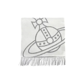 Vivienne Westwood Knit Scarves Women's Gray White