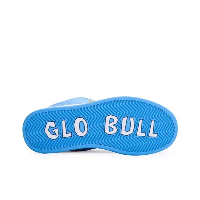GLO BULL Skateboard Shoes Unisex Low Top Light Blue Yellow-5