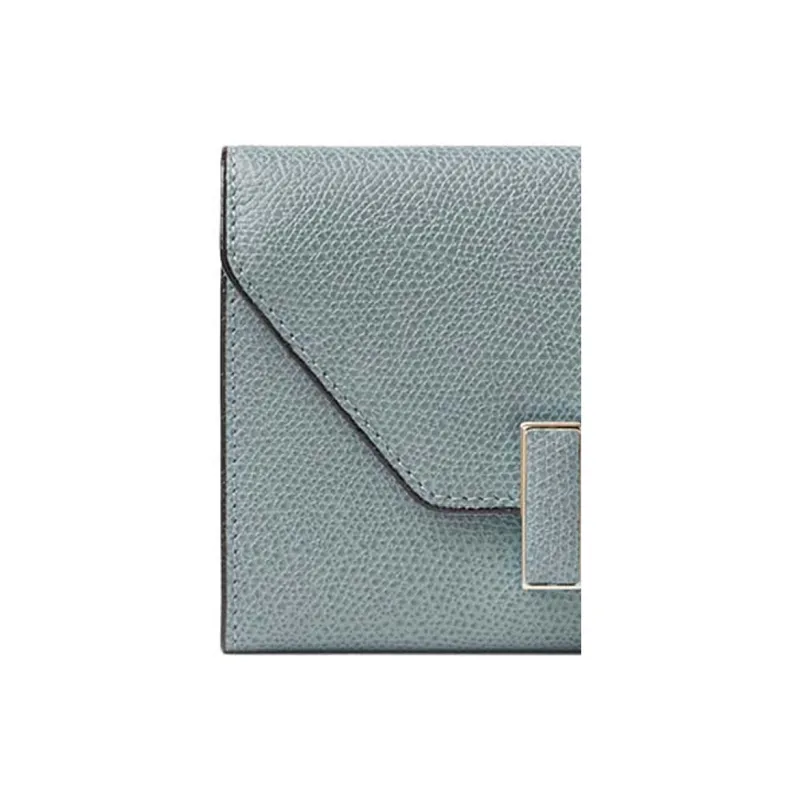 Valextra Iside Calfskin Wallet Unisex Smolder Blue-4