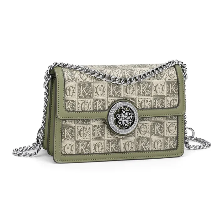 Simvay Clos PVC And Synthetic Leather Shoulder Bag Crossbody Bag Shoulder Bag Small Size Women's Gray Print/Black Print-21