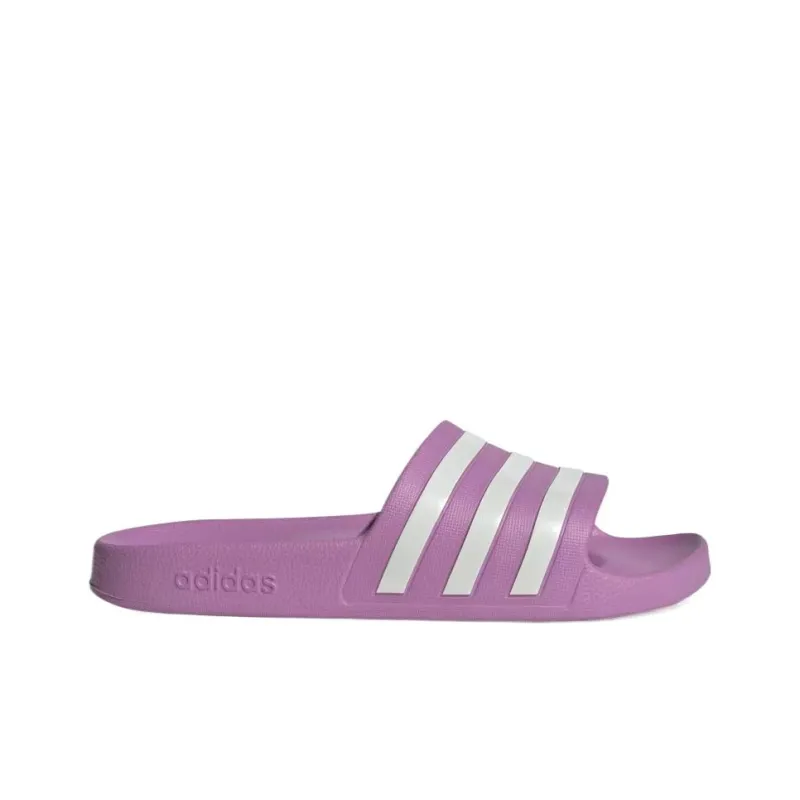 Adidas Adilette Aqua Slides Preloved Purple Off White Grey Two Women's-1