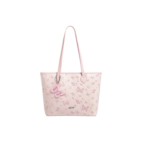 AILUXI Synthetic Leather Tote Regular Women's Cherry Blossom Pink