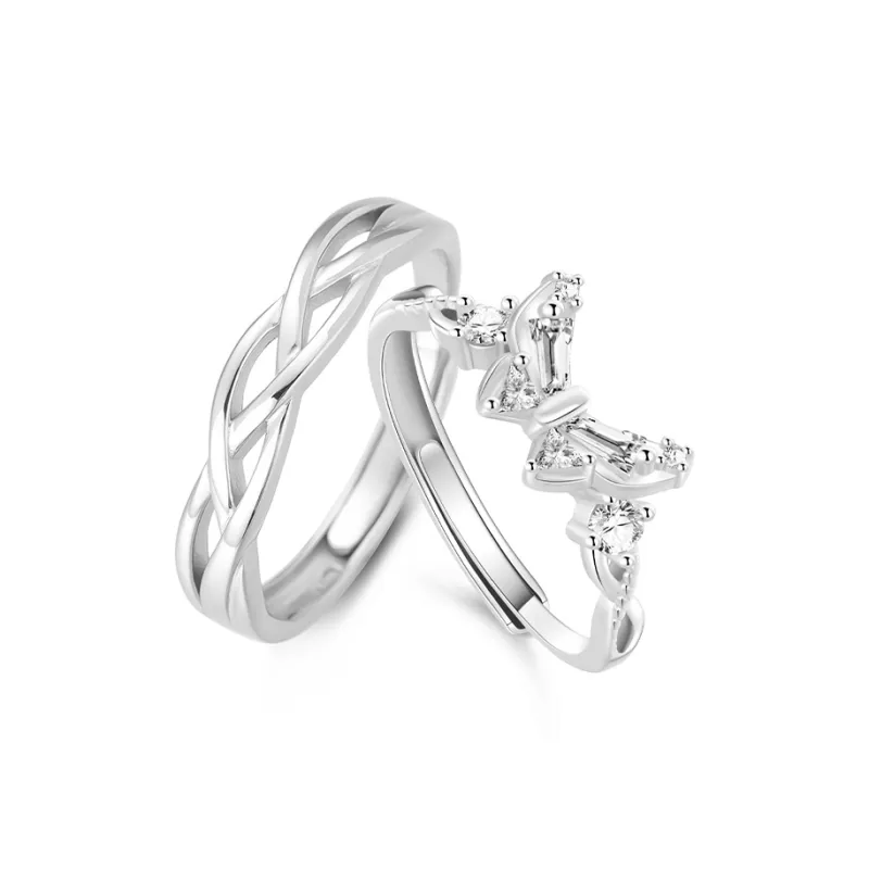 VIVIWELL S925 Silver Rings Unisex-0