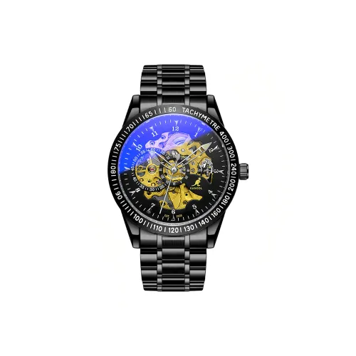 KANGOL Automatic Mechanical Movement Stainless Steel Watchband Watch Men's Watches Cut Out Dial